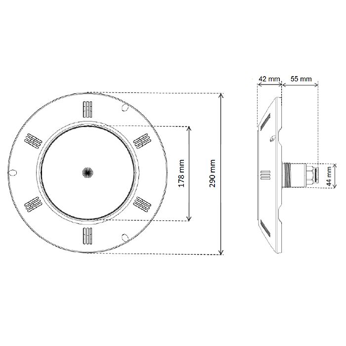 LED REFLEKTOR BIJELI, 13W, NA NAVOJ 1 1/2” ZA MONTAŽU U MLAZNICU - Slika 3